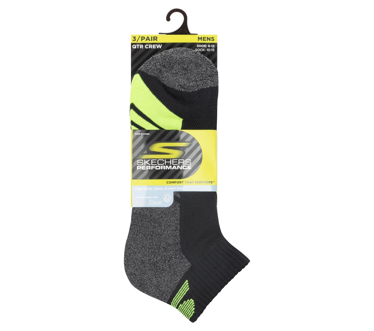 Clothing Skechers 3 Pack Men's Half Terry Quarter Crew Socks | Skechers Clothing