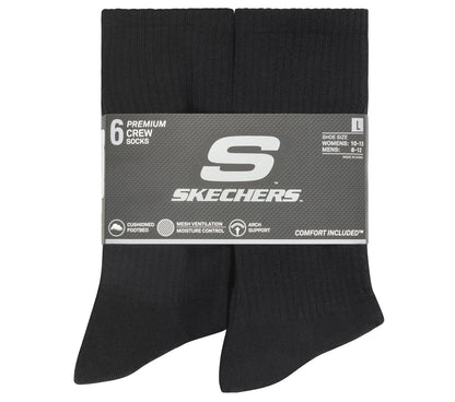 Clothing Skechers 6 Pack Large Core Crew Socks | Skechers Clothing