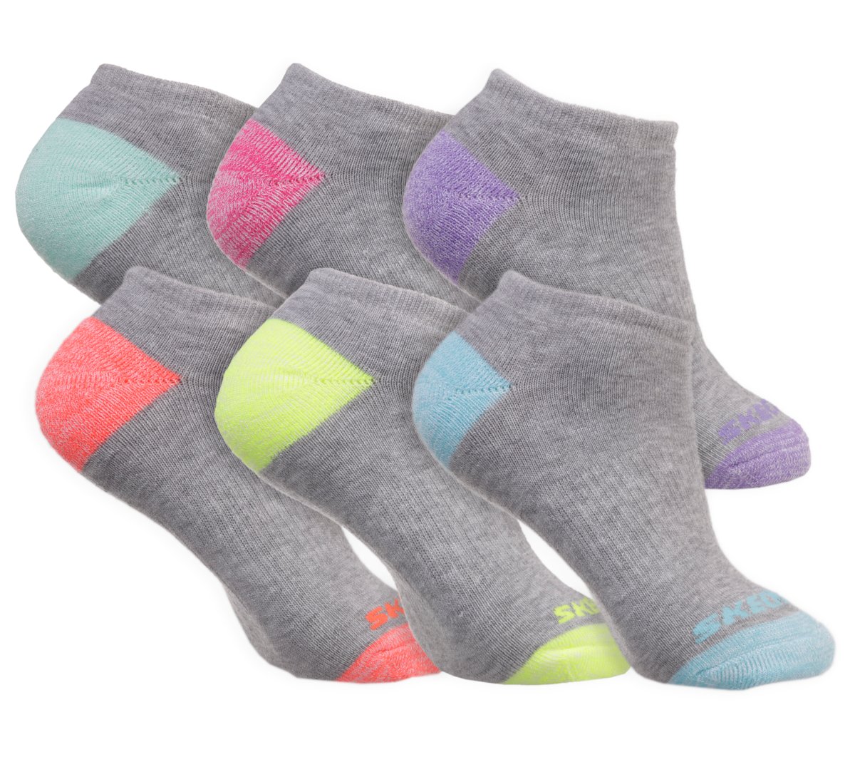 Clothing Skechers 6 Pack Low Cut Walking Socks | Skechers Clothing