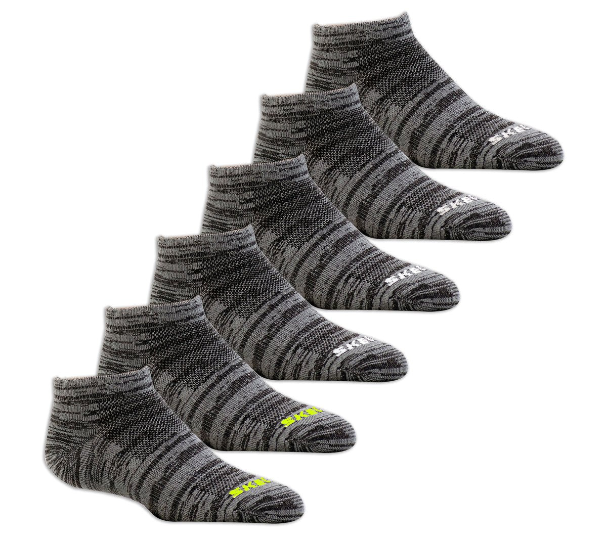 Clothing Skechers 6 Pack Low Cut Non Terry Socks | Skechers Clothing