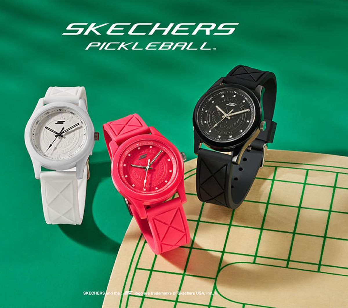 Clothing Skechers Pickleball Dial Quilt Watch | Skechers Clothing